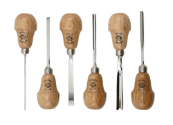 Two Cherries Pear Handled Carving Chisel Set 511-0050 511-0050